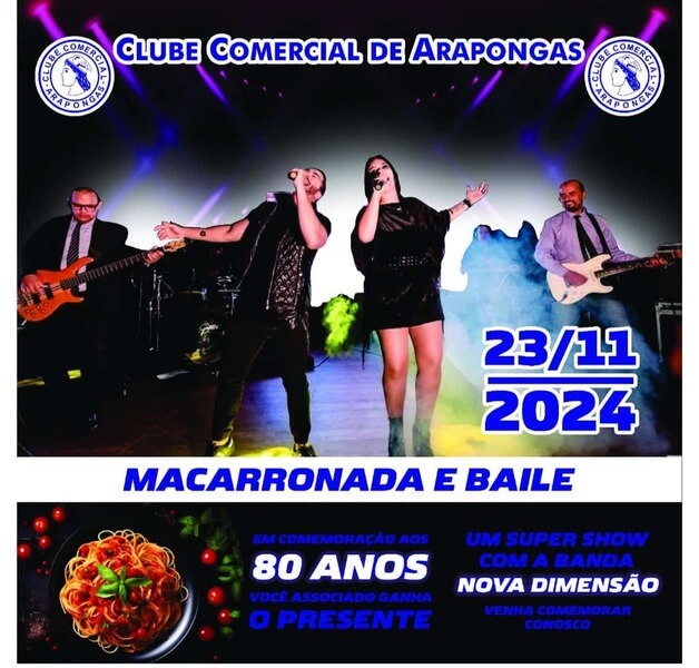 80 ANOS DE CLUBE COMERCIAL ARAPONGAS.